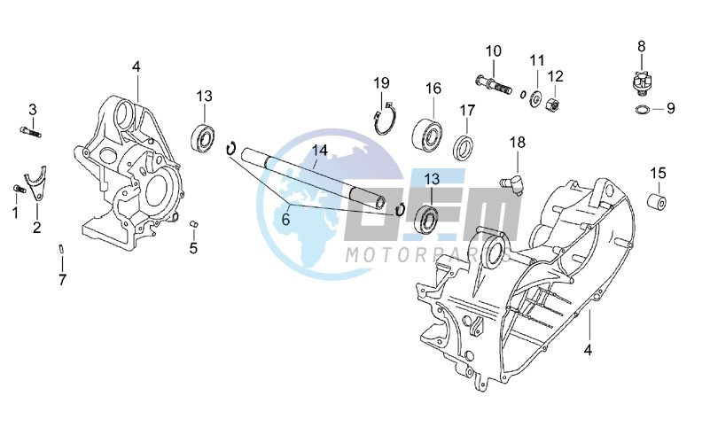 Central crank - Case set