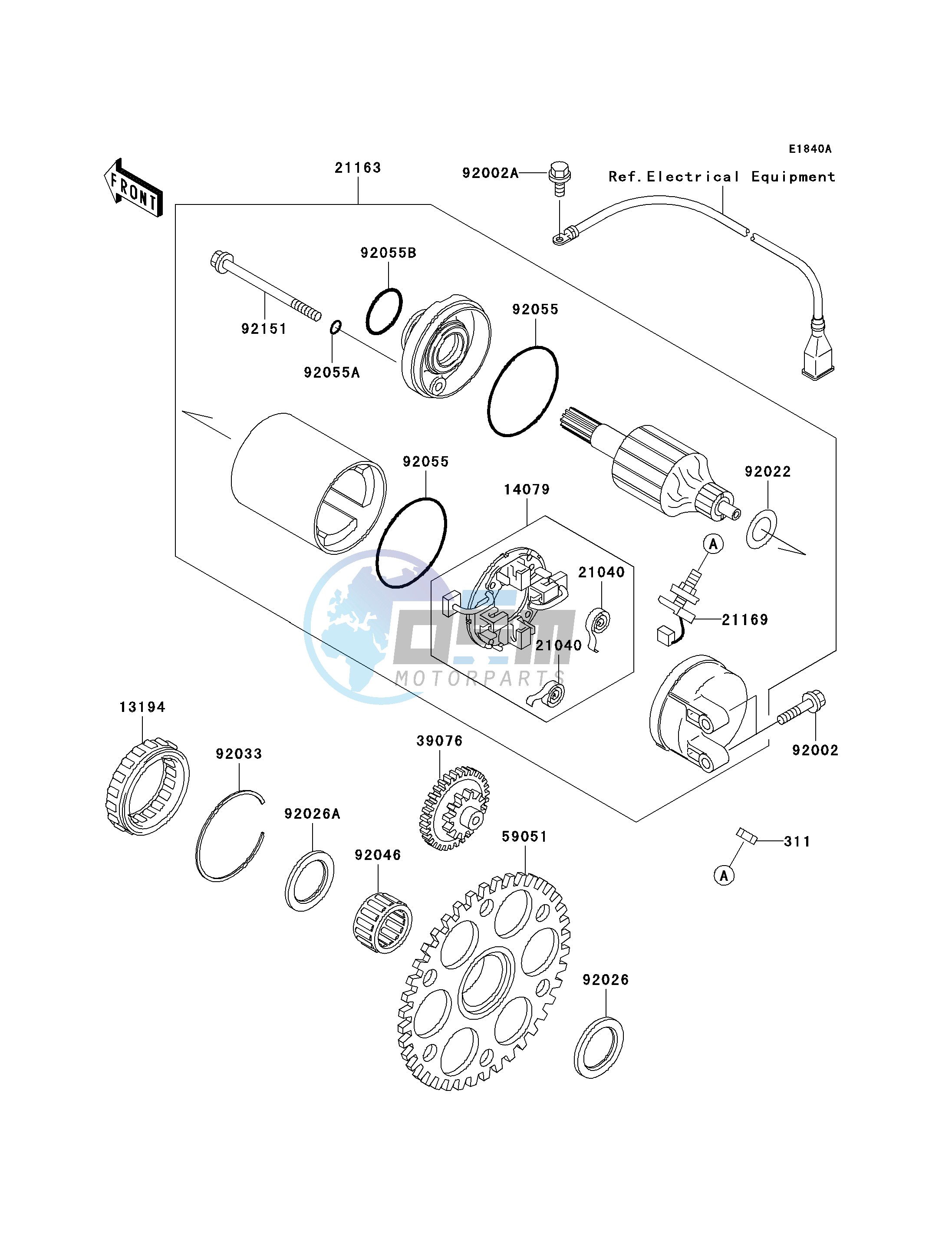 STARTER MOTOR-- JH1200-A3_A4- -