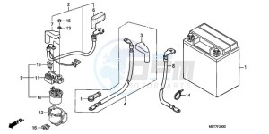 XL1000VA9 Ireland - (EK / ABS) drawing BATTERY