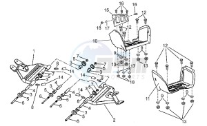 Quasar 180 drawing Connect. Elements - Footrest