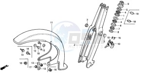 C70Z 50 drawing FRONT FORK/FRONT FENDER