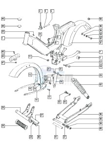 QUADRO_25-45kmh_Y-K1 50 Y-K1 drawing Frame-swinging arm-mudguards