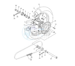 YZ LC 125 drawing REAR WHEEL