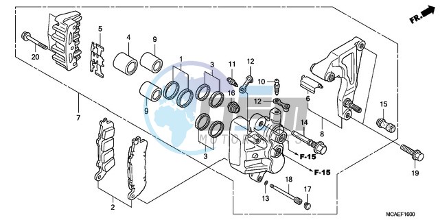 REAR BRAKE CALIPER