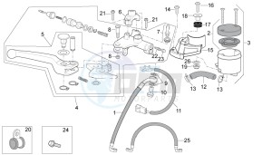 Tuono 1000 v4 R Std APRC drawing Front master brake cilinder