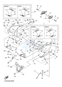 XJ6F ABS 600 DIVERSION F (ABS) (1DG4) drawing COWLING 2