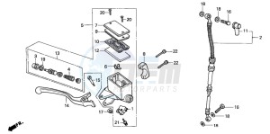 VT1100C drawing FR. BRAKE MASTER CYLINDER (VT1100CS/CT)