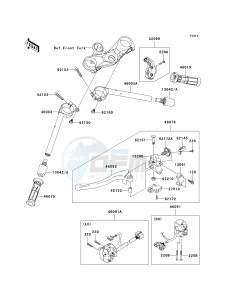 ZX 1000 E [NINJA ZX-10R] (E8F-E9FA) 0E9F drawing HANDLEBAR