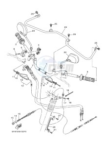 AG125 (BF81) drawing M. STEERING HANDLE & CABLE