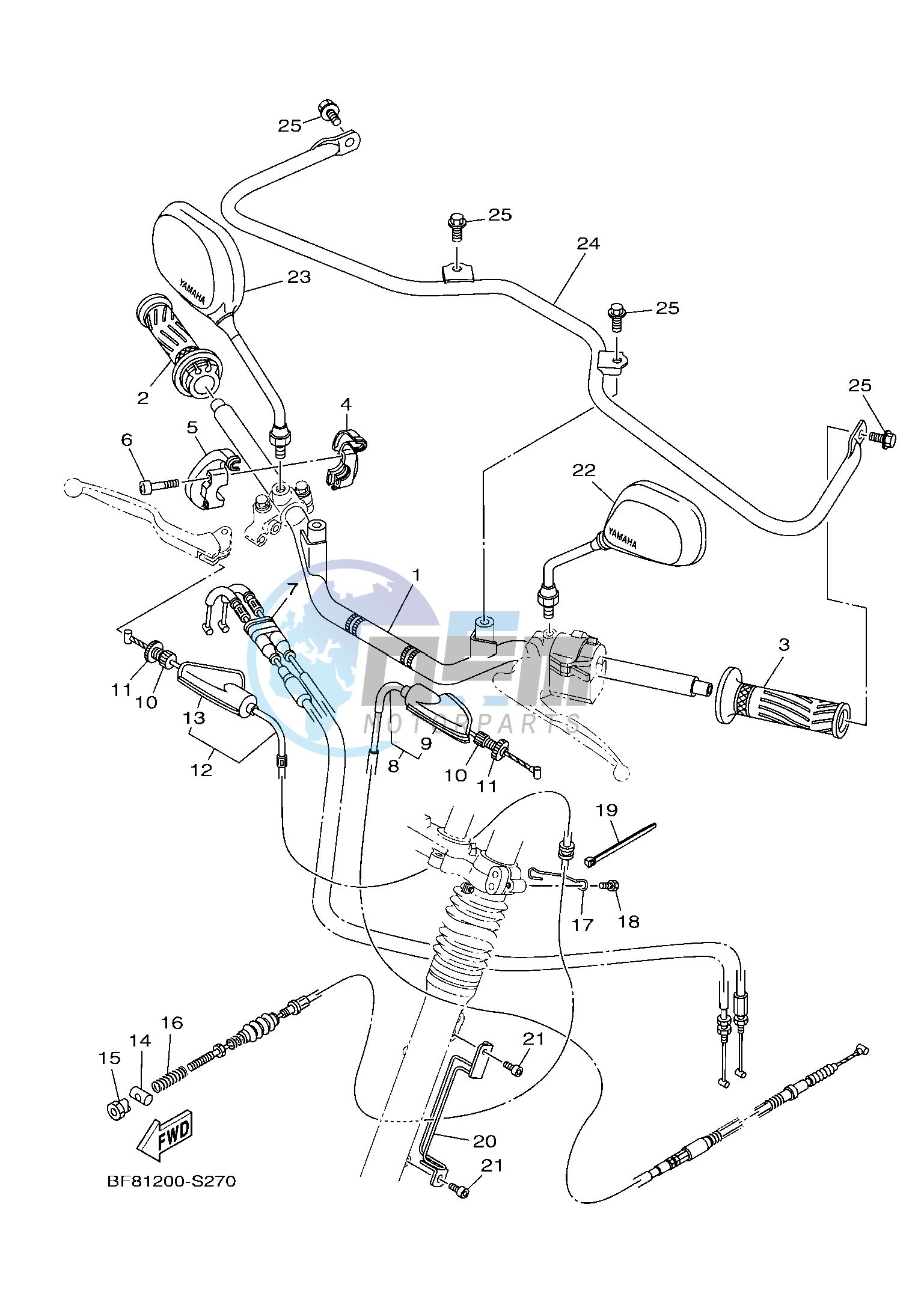 M. STEERING HANDLE & CABLE