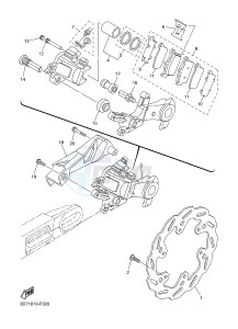 WR250R (BN32 BN31 BN33) drawing REAR BRAKE CALIPER