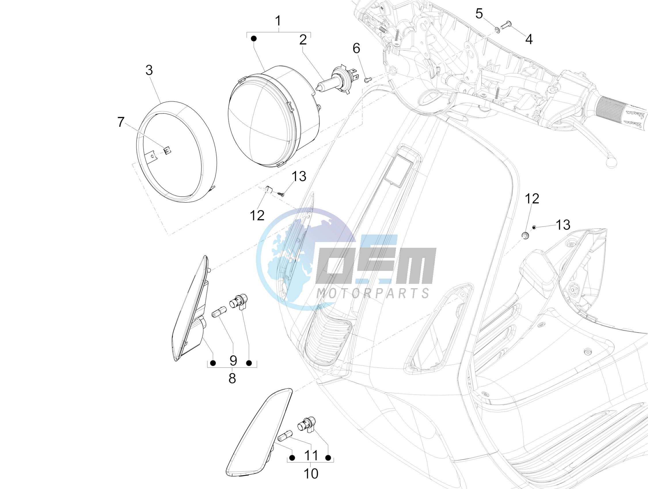 Front headlamps - Turn signal lamps