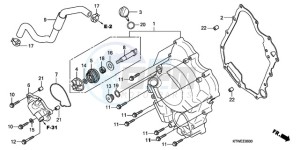 SH300A9 F / ABS CMF TBX drawing RIGHT CRANKCASE COVER/ WATER PUMP