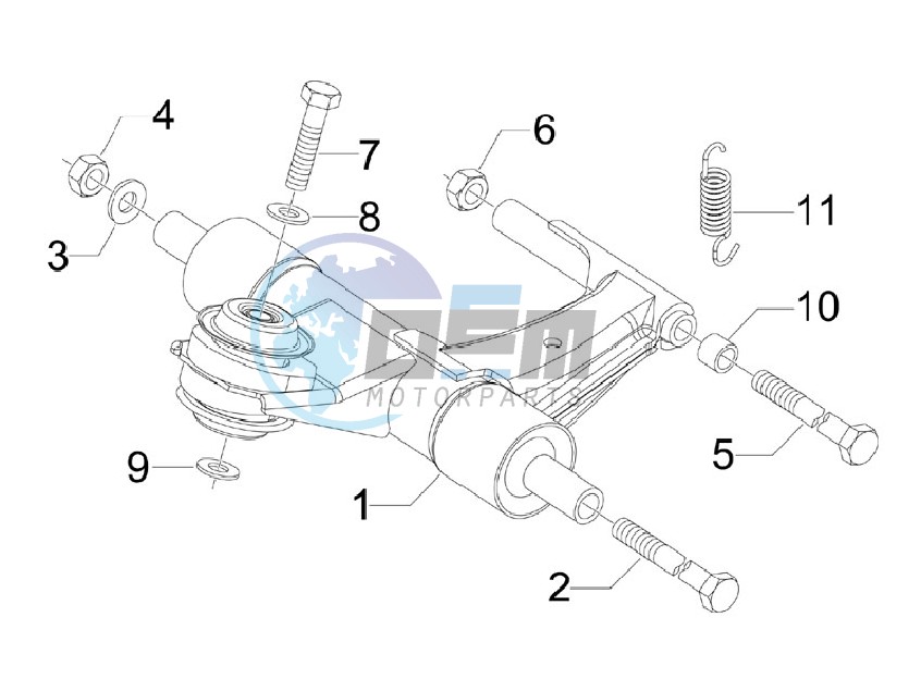 Swinging arm