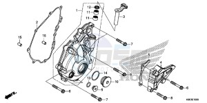 CRF250R Europe Direct - (ED) drawing LEFT CRANKCASE COVER