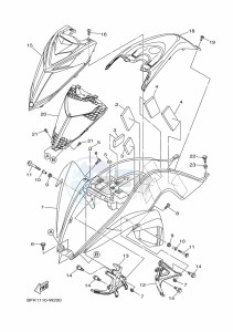 YFM700R (BCXJ) drawing FRONT FENDER