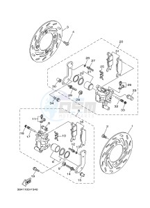 YFM700FWAD YFM70GPXH GRIZZLY 700 EPS (B1A1) drawing FRONT BRAKE CALIPER