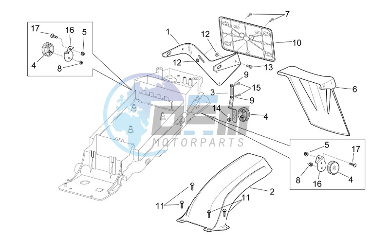 Rear mudguard