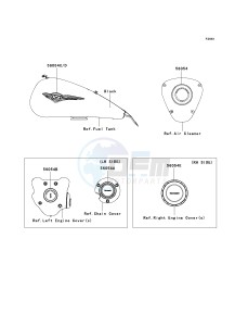 VN 1700 E [VULCAN 1700 CLASSIC] (9G-9FA) E9F drawing DECALS-- BLACK- --- E9F- -