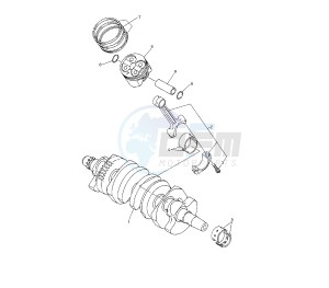 XJ6-F DIVERSION 600 drawing CRANKSHAFT AND PISTON