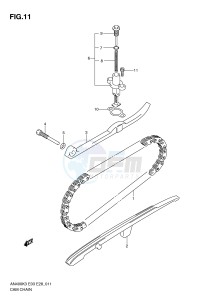 AN400 (E3-E28) Burgman drawing CAM CHAIN