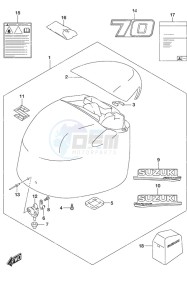 DF 70A drawing Engine Cover