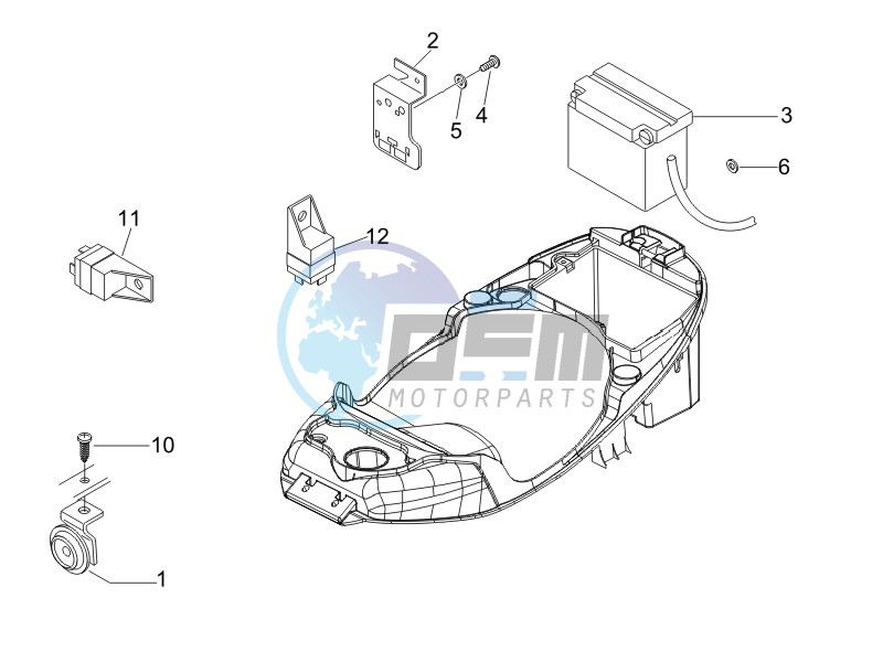 Control switches - Battery - Horn