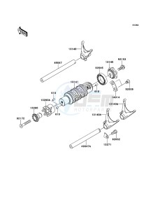 VERSYS KLE650A8F GB XX (EU ME A(FRICA) drawing Gear Change Drum/Shift Fork(s)