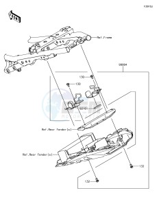 NINJA 650 EX650KJF XX (EU ME A(FRICA) drawing Accessory(U-Lock Bracket)