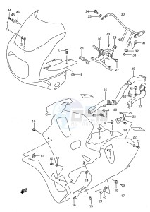 GSX-R750W (E28) drawing INSTALLATION PARTS (MODEL R S)