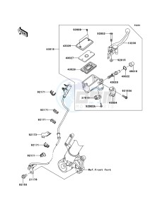 VERSYS_1000 KLZ1000ACF FR GB XX (EU ME A(FRICA) drawing Front Master Cylinder