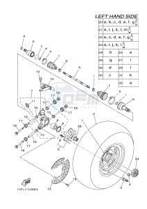 YFM550FWAD YFM5FGPAD GRIZZLY 550 EPS (1HSJ) drawing REAR WHEEL