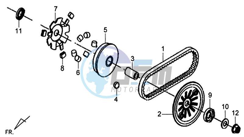 DRIVEN PULLEY / DRIVING - V-BELT