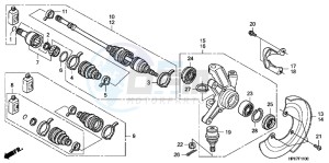 TRX500FPMB drawing KNUCKLE