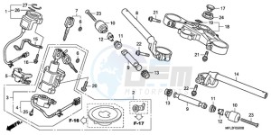 CBR1000RA9 Europe Direct - (ED / ABS MME) drawing HANDLE PIPE/TOP BRIDGE