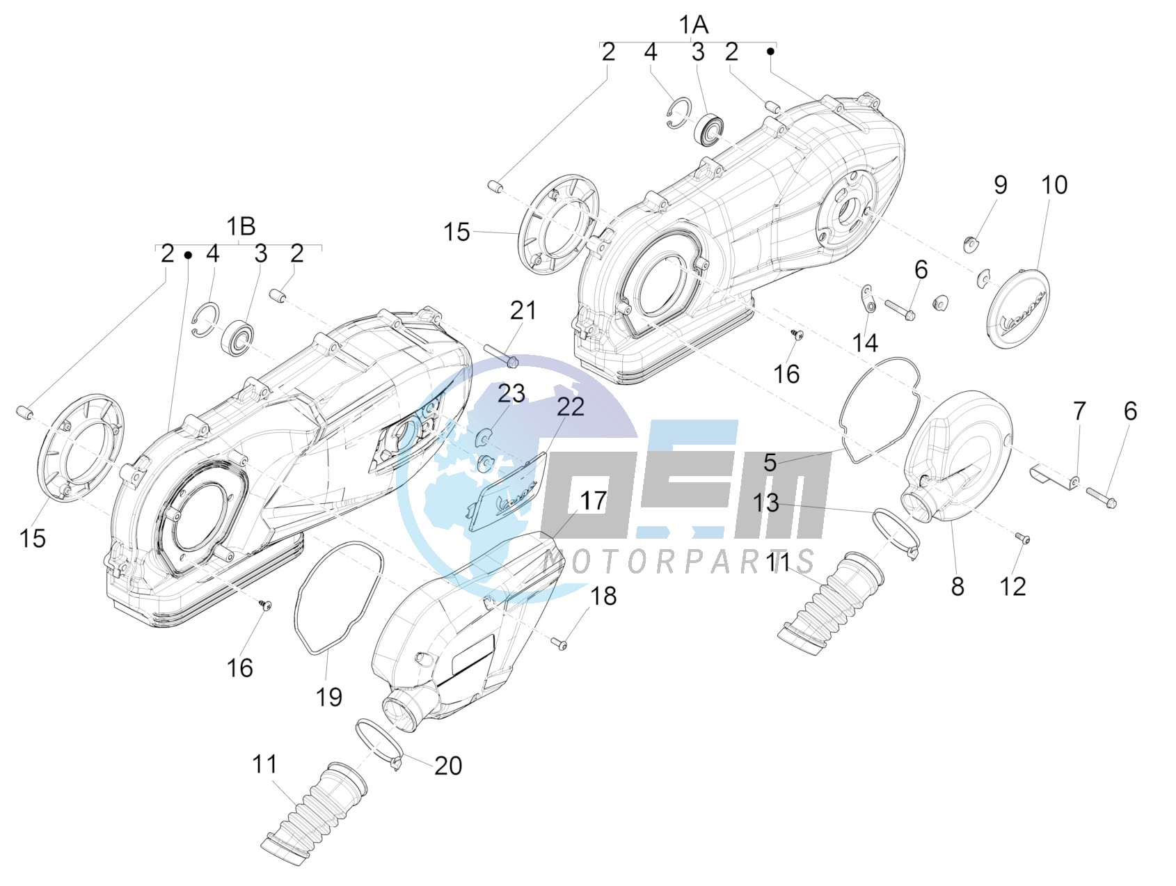 Crankcase cover - Crankcase cooling