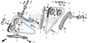 XL1000V VARADERO drawing CAM CHAIN/TENSIONER