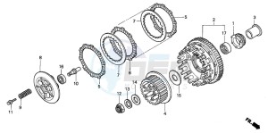 CBR600F4 drawing CLUTCH (CBR600F)