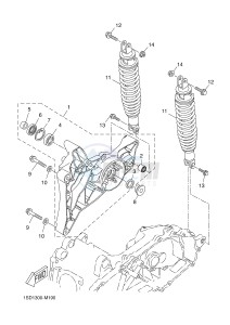 YP400R X-MAX 400 X-MAX (1SD7 1SD7 1SD7) drawing REAR ARM & SUSPENSION