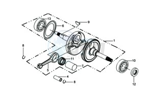 GTS 250 EVO drawing CRANKSHAFT