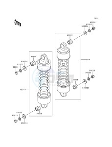 VN 1500 E [VULCAN 1500 CLASSIC] (E1) [VULCAN 1500 CLASSIC] drawing SUSPENSION_SHOCK ABSORBER