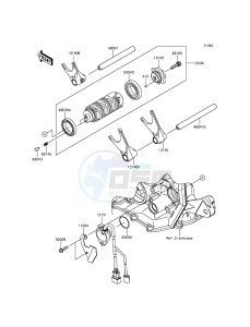 NINJA_ZX-6R ZX636EFF FR GB XX (EU ME A(FRICA) drawing Gear Change Drum/Shift Fork(s)