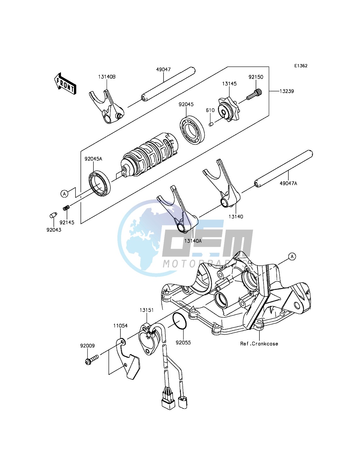 Gear Change Drum/Shift Fork(s)