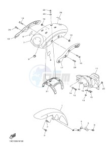 XVS950CU XVS950 ABS (1XC2) drawing FENDER