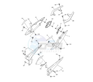 XJ6-S DIVERSION ABS 600 drawing SIDE COVER 36D5