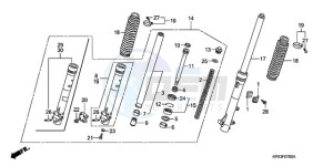 CRF230F9 Australia - (U) drawing FRONT FORK