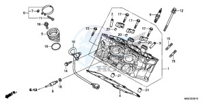 VFR1200FDF VFR1200F Dual Clutch E drawing CYLINDER HEAD (REAR)