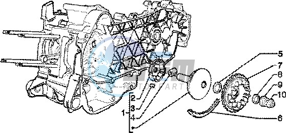 Driving half pulley