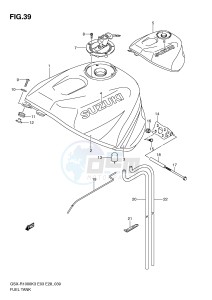 GSX-R1000 (E3-E28) drawing FUEL TANK (MODEL K3)