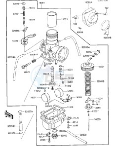 KXT 250 A [TECATE] (A1) [TECATE] drawing CARBURETOR -- 84 A1- -